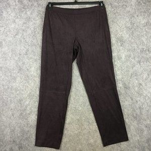 J Jill Pants M Wearever Collection Pull On Microsuede Pockets Elastic Waist